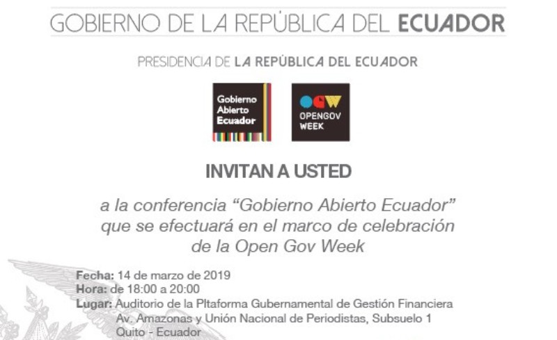 Invitación al evento- Gobierno Abierto