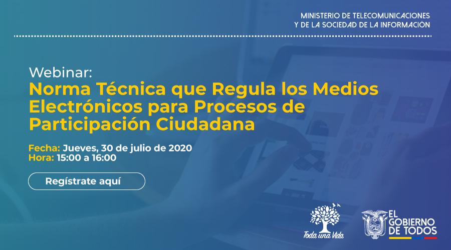 Invitación Webinar sobre la Norma Técnica